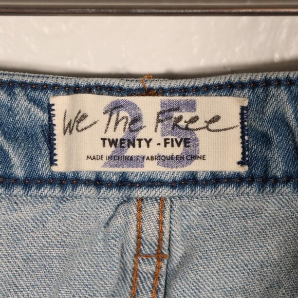 NWT Free People Distressed Light Denim Skirt - Picture 5 of 10